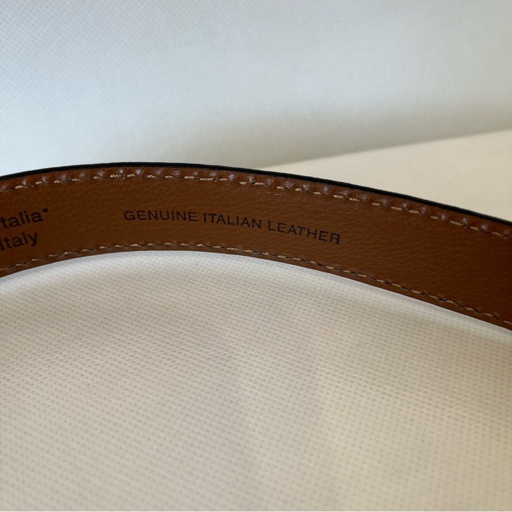 Genuine Italian Leather Brown Belt - Picture 2 of 10